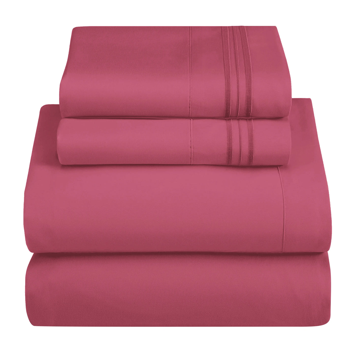 RTS Wholesale Hotel Luxury Solid 3/4 Pcs Bed Sheets 100% Double Brushed Polyester Soft Sheet Sets Bedding Bed Sheet Set