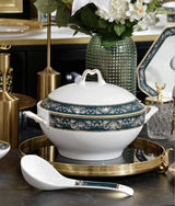 HIHUI Bone China Luxury Dinnerware Sets Beijing Traditional Chinese Scenic Pattern Europe Hotels Home Use Lightweight Safe
