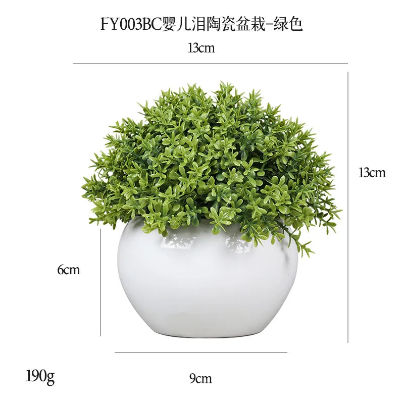 DS  Artificial Plants Potted Greenery Green Grass Plastic Faux Topiary Shrubs for Bathroom Home Kitchen Office Farmhouse Decor Julia M LifeStyles