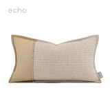 Echo Modern Leather Pillow Cases Cushion Cover for Townhouse and Model Home Sofa Decorative  Pillows Cushions Julia M LifeStyles