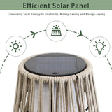 Set of 2 Large Solar Free Standing Lamp Garden Lanterns for Outdoor Patio Backyard and Home Decoration