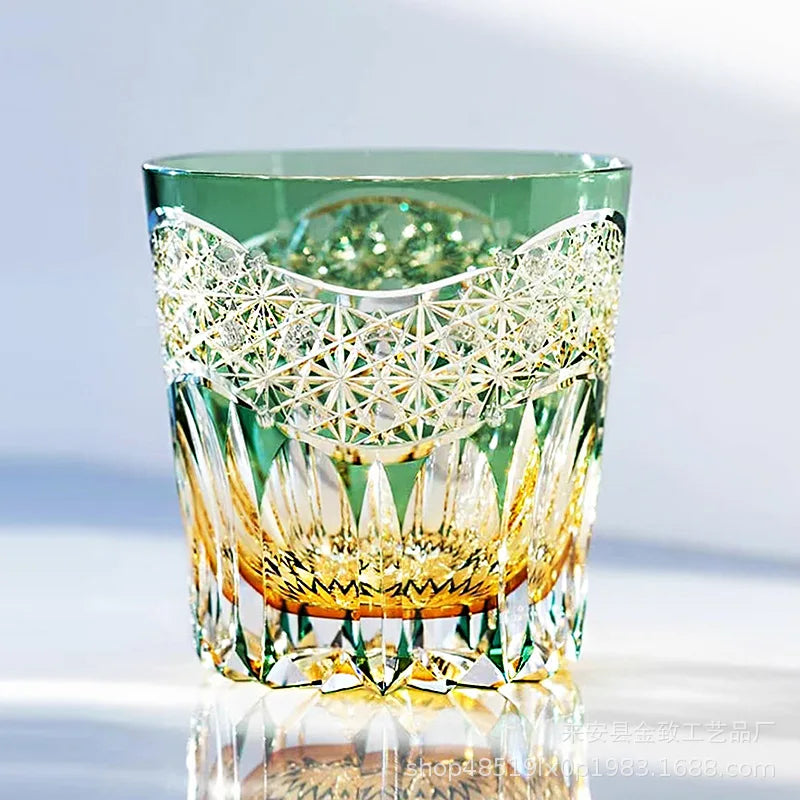 Classic Design Whiskey Wine Beer Water Cup Hand-Carved Foreign Shot Glass with Luxury Gift Box Julia M LifeStyles