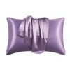 Wholesale Professional Luxury Super Soft Silky Pillow case Solid Color Silk Satin With Envelop Closure
