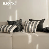 Striped Linen Cotton Jacquard Sofa Pillow Cushion Cover  Modern Luxury Throw Pillow case Living Room Decor Hotel Supplies