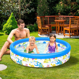 DB Large 48x10In Outdoor Inflatable Swimming Pool Foldable Pump-Type Ball Pool with Sea Logo for 2 Kids and Family Use Julia M LifeStyles