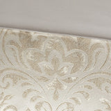12-Piece Floral & Solid Jacquard Comforter Set for Super King/King