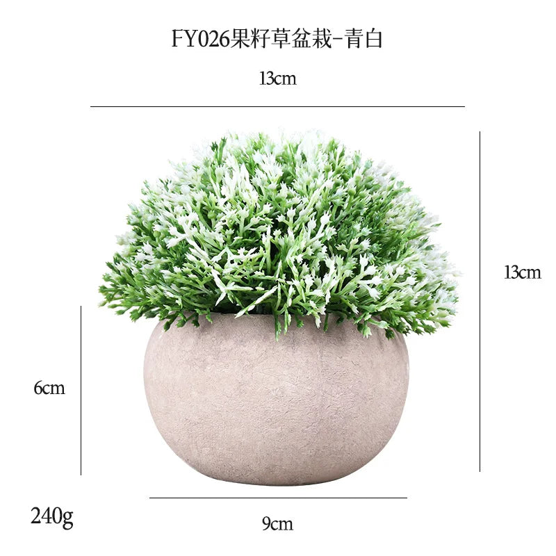 DS  Artificial Plants Potted Greenery Green Grass Plastic Faux Topiary Shrubs for Bathroom Home Kitchen Office Farmhouse Decor Julia M LifeStyles