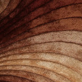 Taupe Brown Abstract Jacquard Shag Area Rug - 2' x 3'