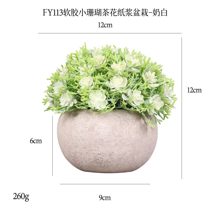 DS  Artificial Plants Potted Greenery Green Grass Plastic Faux Topiary Shrubs for Bathroom Home Kitchen Office Farmhouse Decor Julia M LifeStyles