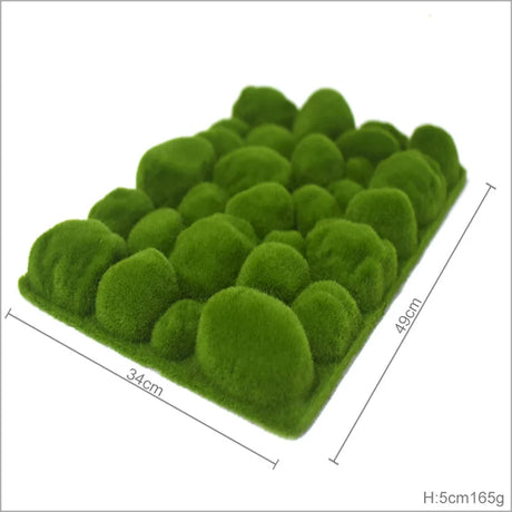 Vertical Green Artificial Moss Wall Panels Glass Material for Garden Decoration and Interior Design