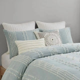 3-Piece Geometric Jacquard Duvet Cover Set 100% Cotton Queen Size for Home Wedding or Hospital Use 3pcs Included Julia M LifeStyles