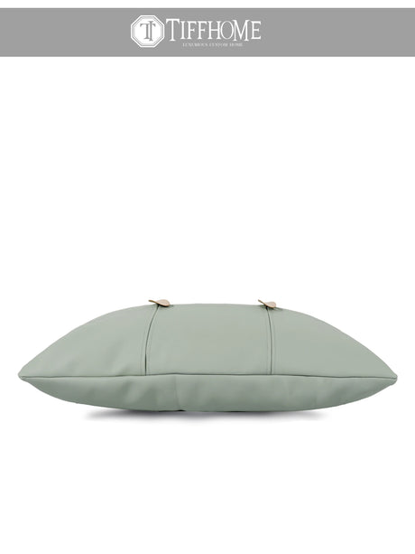 Tiff Home New Design Wholesale 30*50cm Light Cyan Spliced Embroidered High-End Throw Pillow
