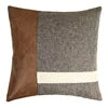 Popular Home PU Leather Stitching Cotton Diamond Lattice Pillowcase Sofa Cushion Cover Factory Price