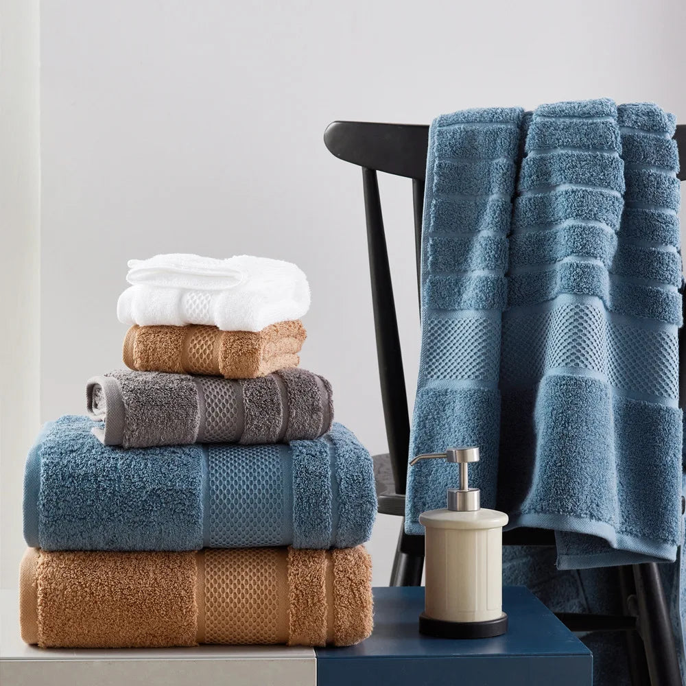 pure cotton Bath Towel face Towels Egyptian cotton High-end hotel thickened wash towel SPA Towel set Strong water absorption - Julia M LifeStyles