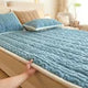 Winter Solid Color Plain Design Thickened Taffeta Velvet Bedding Sheet Folding Milk Velvet Warm Bed Sheet Mattress
