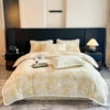 4kg Simple Style Three-dimensional Carved Milk Velvet Polyester-Filled Four-Piece Set for Fall Season Julia M LifeStyles