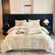 4kg Simple Style Three-dimensional Carved Milk Velvet Polyester-Filled Four-Piece Set for Fall Season Julia M LifeStyles