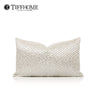 TIFFHOME Luxury Organic Cushion Covers White Gold Texture Waist Pillow Covers Geometric Modern for Bedroom Living Room Decor