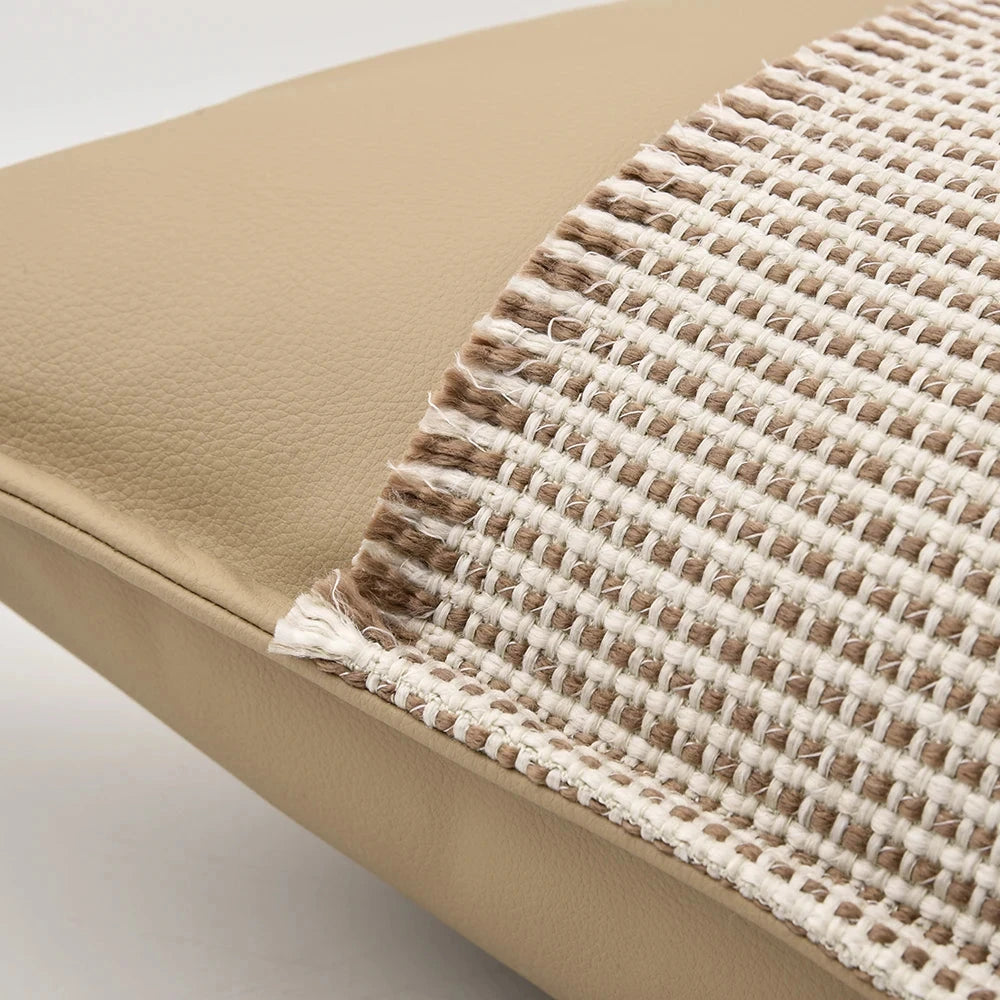 Echo Modern Leather Pillow Cases Cushion Cover for Townhouse and Model Home Sofa Decorative  Pillows Cushions Julia M LifeStyles