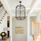 Obsidian Axis™ 8-Light Geometric Chandelier