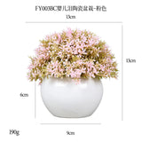 DS  Artificial Plants Potted Greenery Green Grass Plastic Faux Topiary Shrubs for Bathroom Home Kitchen Office Farmhouse Decor Julia M LifeStyles