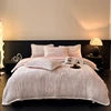 4kg Simple Style Three-dimensional Carved Milk Velvet Polyester-Filled Four-Piece Set for Fall Season Julia M LifeStyles