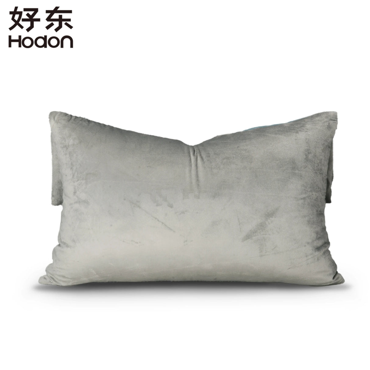 Light Luxury High-end Geometric Pattern Blue Fabric with Metal Buckle Fabric and Metal Buckle Long Home Decoration Pillowcase