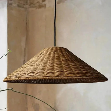 Modern Bird's Nest Rattan Hang Handmade Wicker Bamboo Bird Case Wooden Lamp Led Pendant Light