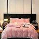4kg Simple Style Three-dimensional Carved Milk Velvet Polyester-Filled Four-Piece Set for Fall Season Julia M LifeStyles