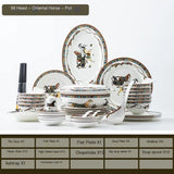 Elegant Bone China Horse Design Tableware Set