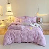 Luxury 100% Cotton Microfiber Twill Bedding Set - Four-Piece Duvet Cover&Sheet Set