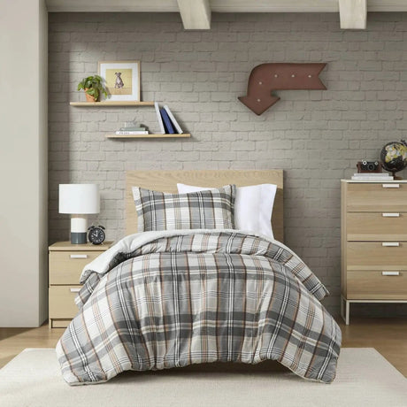 4pcs King Size Plaid Duvet Cover Set Floral Geometric Pattern Lightweight Woven Cotton Polyester Filling for Home Bed Hotel Julia M LifeStyles