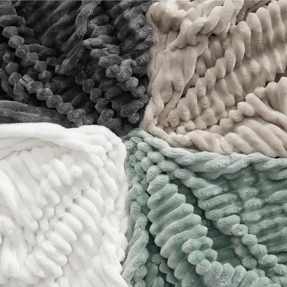 Luxury High Quality Raschel Throw Fleece Blanket Solid Soft Warm Cozy for Winter for Sofa Bed Flannel-Wholesale