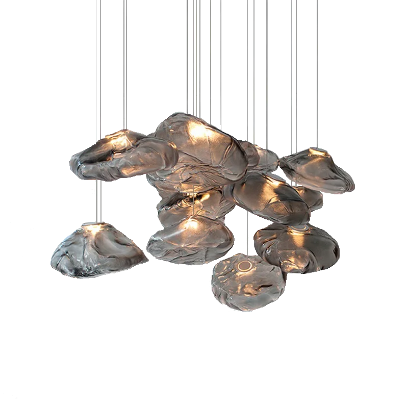 D300mm Amber Cloud Glass Small Pendant Lamp for Art Deco Linghting  American Pendant Light Julia M LifeStyles