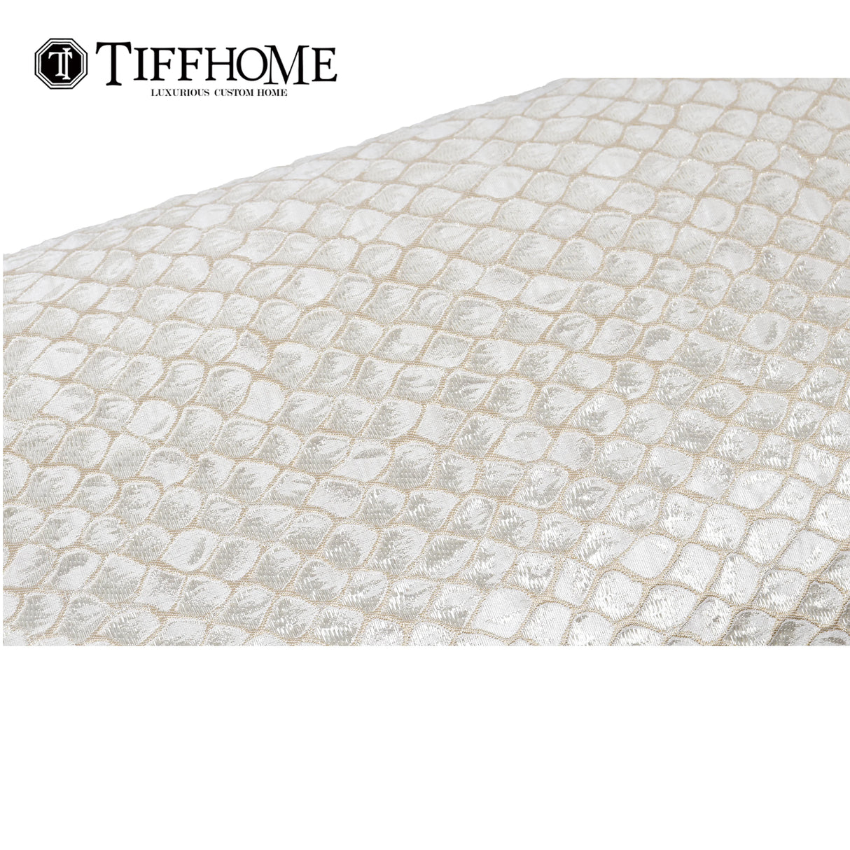 TIFFHOME Luxury Organic Cushion Covers White Gold Texture Waist Pillow Covers Geometric Modern for Bedroom Living Room Decor