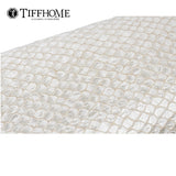 TIFFHOME Luxury Organic Cushion Covers White Gold Texture Waist Pillow Covers Geometric Modern for Bedroom Living Room Decor