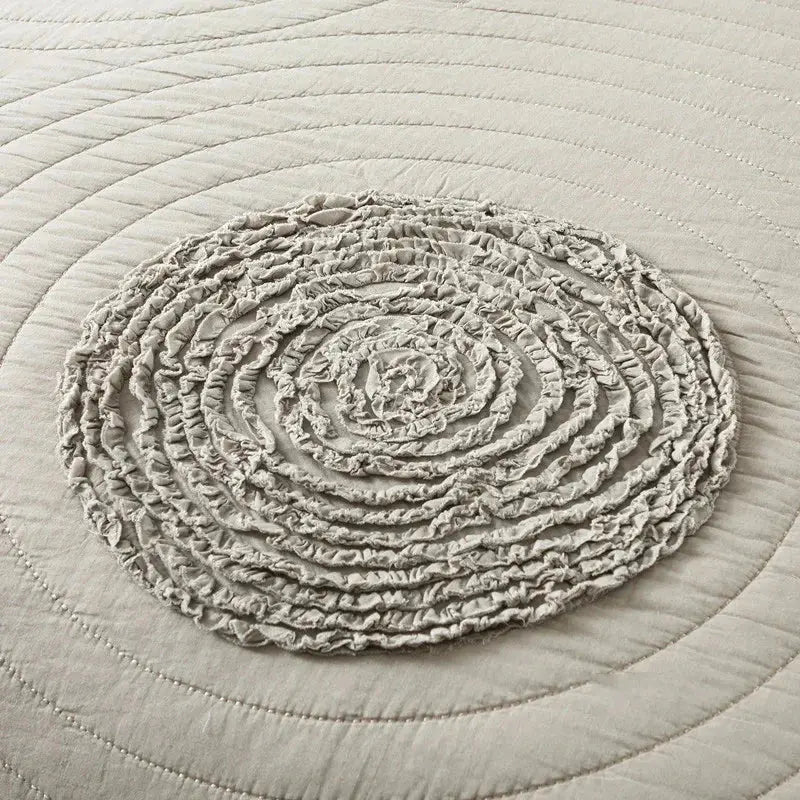 Handmade Bedding Quilts Embroidery Flower 100% Cotton Queen King Size Stitching Patchwork Bedspread 3pcs Quilt Set Julia M LifeStyles