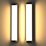 2pcs Front Door Led Exterior Wall Lights SCR Dimmable Residential Commercial Entrance IP65 24 Inch Outdoor Wall Light Mount