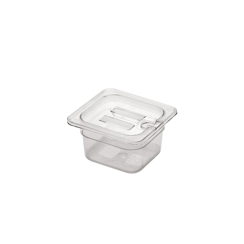 Polycarbonate Food Cover with Hole for Ladle Notched GN Container Cover Gastronorm Pan Lid