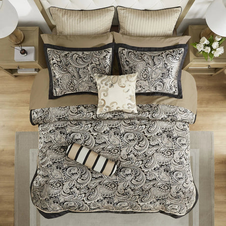 12-Piece Comforter Set with Cotton Bed Sheets Includes Duvet Cover Quilts 4-Piece Set with Fitted and Flat Sheets Julia M LifeStyles