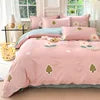 Luxury 100% Cotton Microfiber Twill Bedding Set - Four-Piece Duvet Cover&Sheet Set
