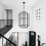 Obsidian Axis™ 8-Light Geometric Chandelier