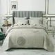 Handmade Bedding Quilts Embroidery Flower 100% Cotton Queen King Size Stitching Patchwork Bedspread 3pcs Quilt Set Julia M LifeStyles