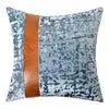 Cotton Linen Velvet Patchwork Faux Leather Pillow Cover Modern Farmhouse Decor Accent Cushion Case Decorative Throw Pillowcase Julia M LifeStyles