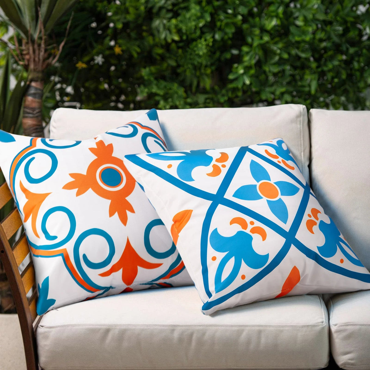 Custom Fashion Geometric Printed Waterproof Cushion Cover Outdoor Decorative Patio Waterproof Pillowcase Throw Pillow Covers Julia M LifeStyles