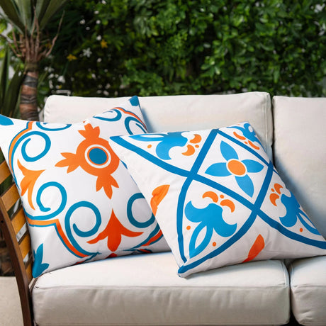 Custom Fashion Geometric Printed Waterproof Cushion Cover Outdoor Decorative Patio Waterproof Pillowcase Throw Pillow Covers Julia M LifeStyles