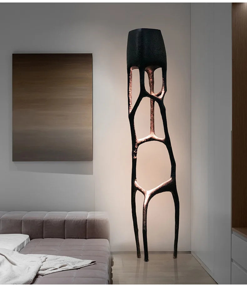 Modern Creative Ornaments Hotel Lobby Villa Large Vertical Ornaments Living Room Bedroom Floor Sculpture Lamp