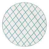 Turquoise Trellis 16-Piece Ceramic Dinnerware Set for Four