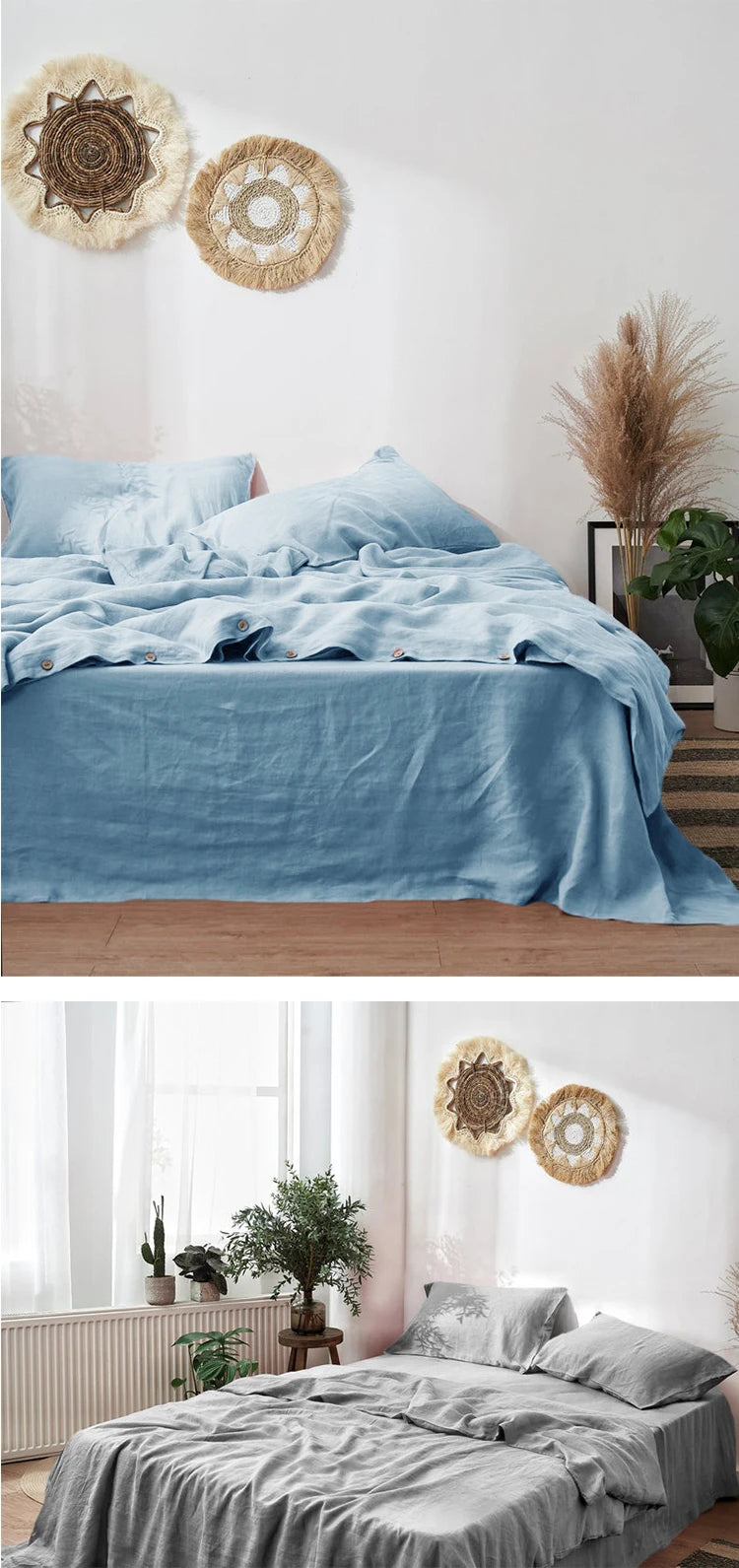 Washed Linen Duvet Cover Set with Pillowcases