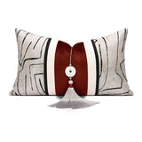 AIBUZHIJIA Luxury Safety Buckle Decoration Tassel Pendant Sofa Cushion Cover Decorative Pillow Case for Home Decor